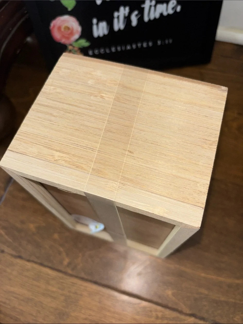 Natural Bamboo Dryer Sheets Holder Box - Neutral NWT